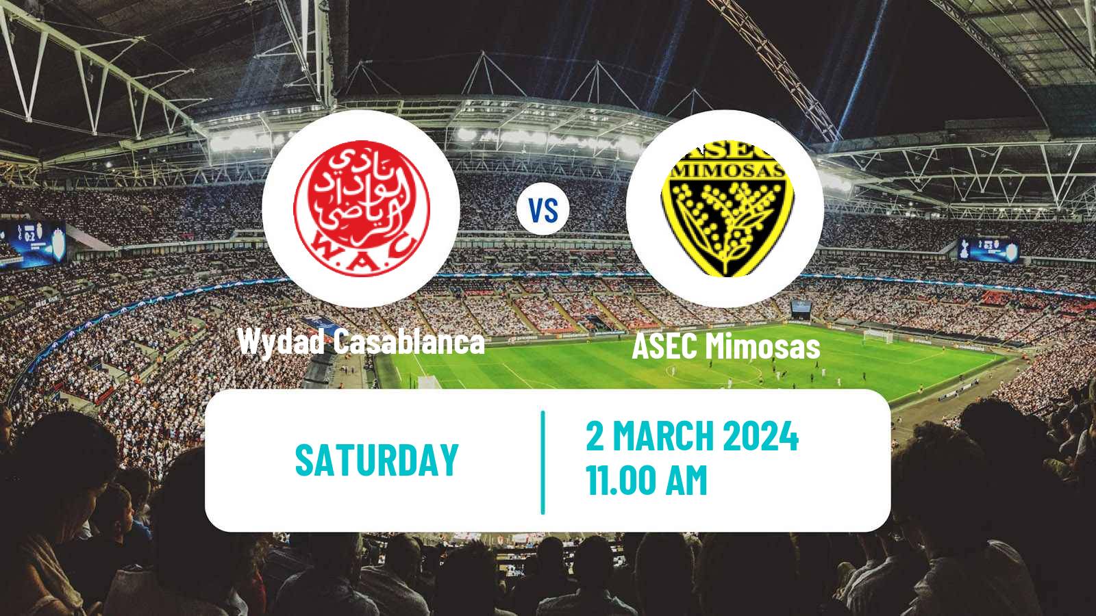Football CAF Champions League Wydad Casablanca - ASEC Mimosas