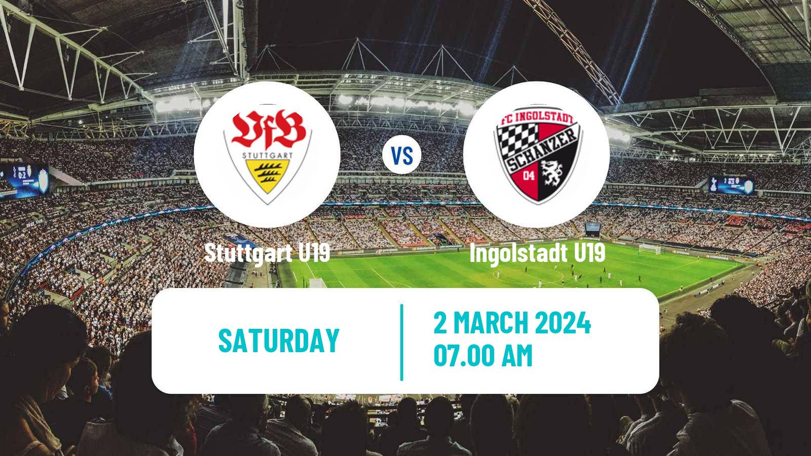 Soccer German Junioren Bundesliga South Stuttgart U19 - Ingolstadt U19
