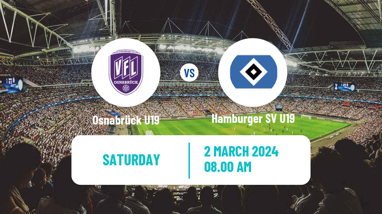 Soccer German Junioren Bundesliga North Osnabrück U19 - Hamburger SV U19