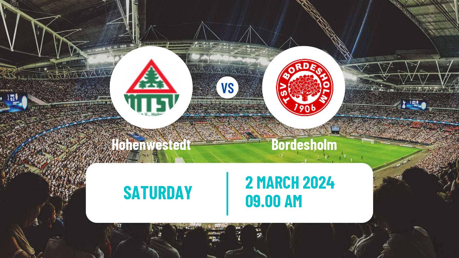 Soccer German Oberliga Schleswig-Holstein Hohenwestedt - Bordesholm