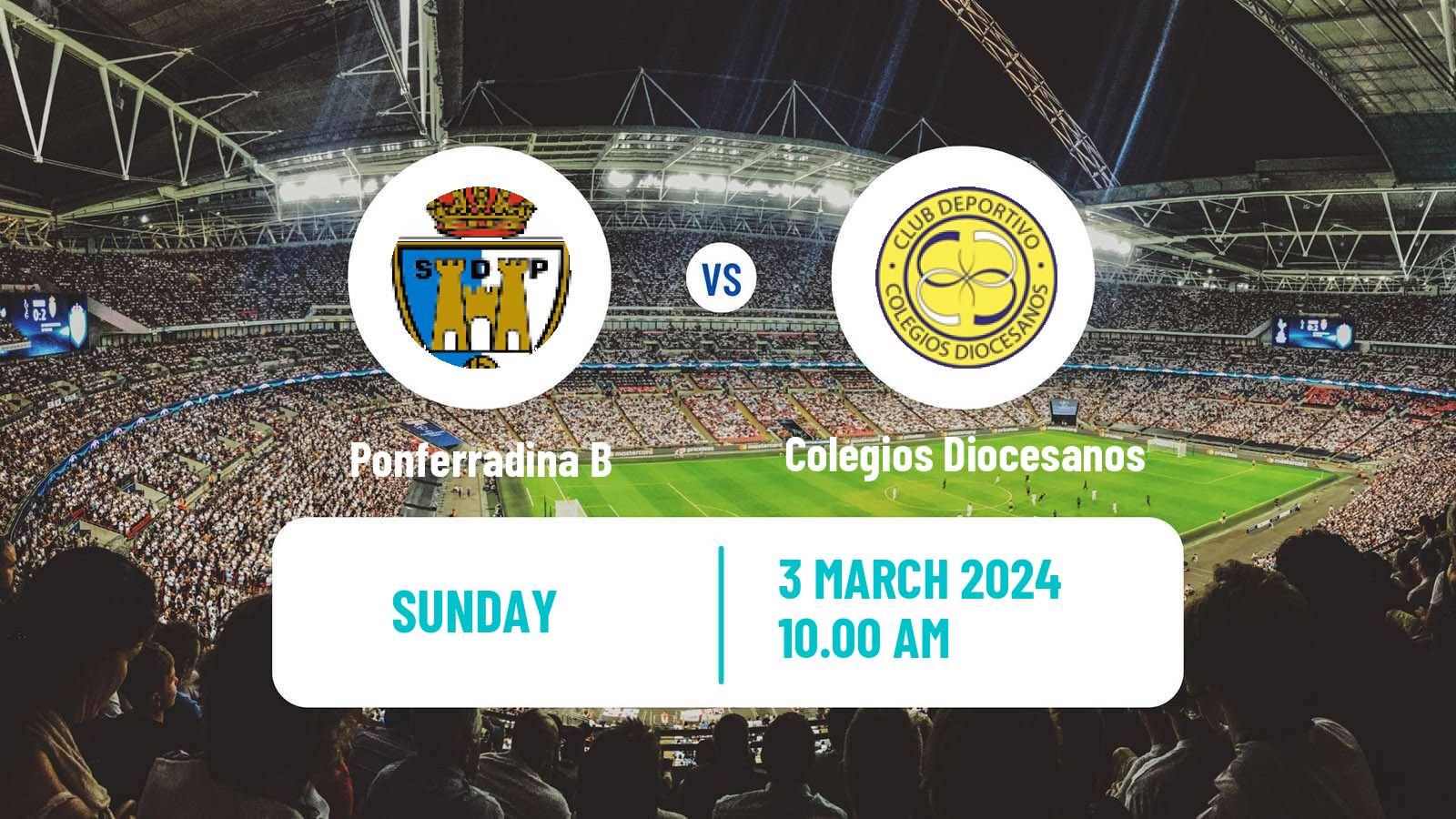 Soccer Spanish Tercera RFEF - Group 8 Ponferradina B - Colegios Diocesanos