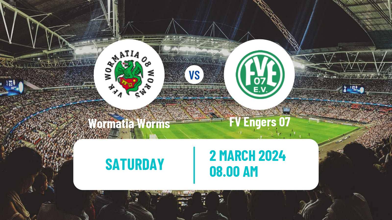 Soccer German Oberliga Rheinland-Pfalz/Saar Wormatia Worms - Engers