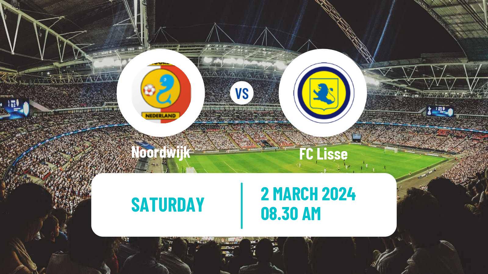 Soccer Dutch Tweede Divisie Noordwijk - Lisse
