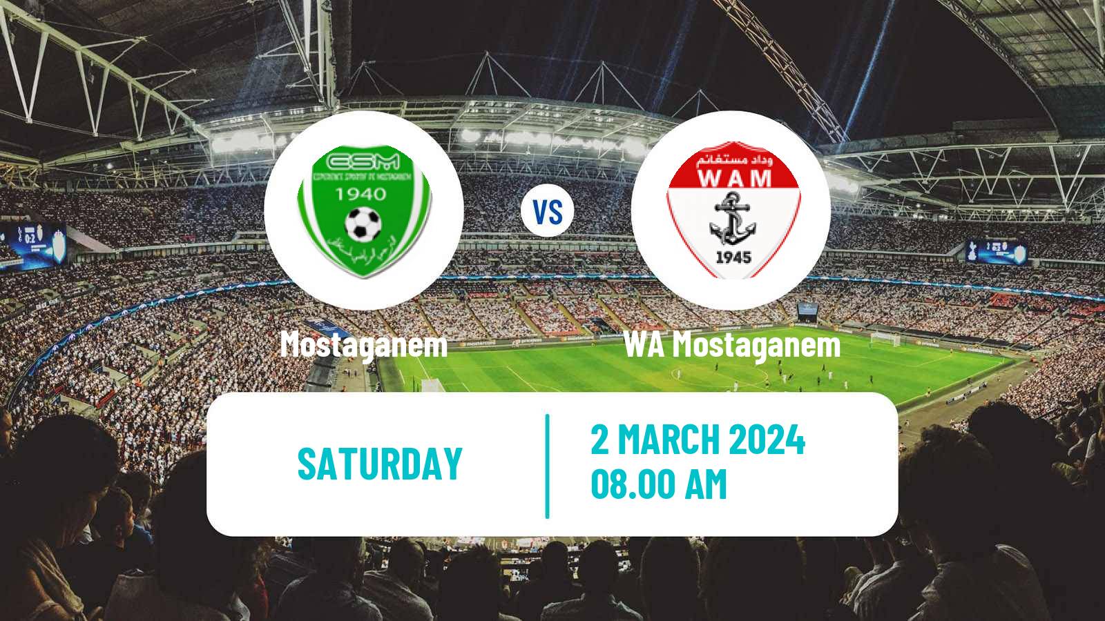 Football Algerian Ligue 2 Mostaganem - WA Mostaganem