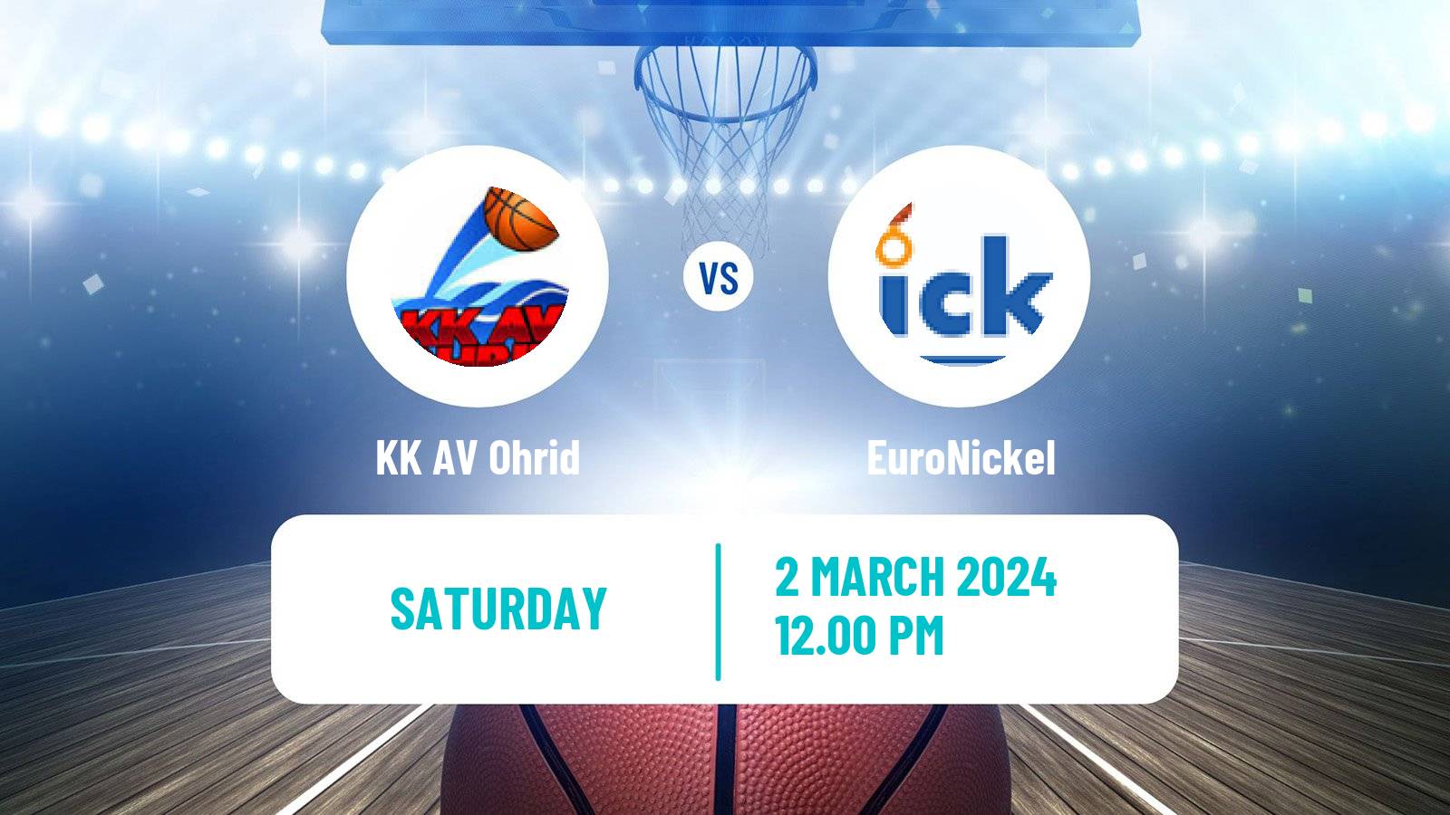 Basketball North Macedonian Prva Liga Basketball Ohrid - Tikveš