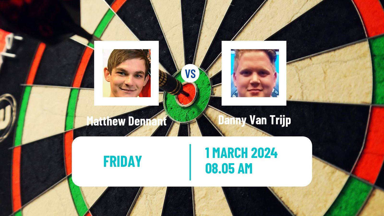 Darts Uk Open Matthew Dennant - Danny Van Trijp
