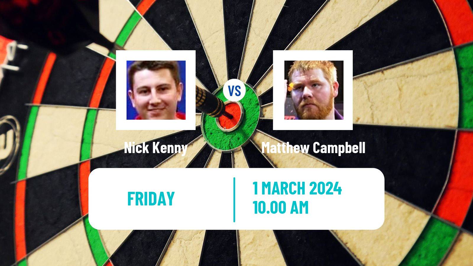 Darts Uk Open Nick Kenny - Matthew Campbell