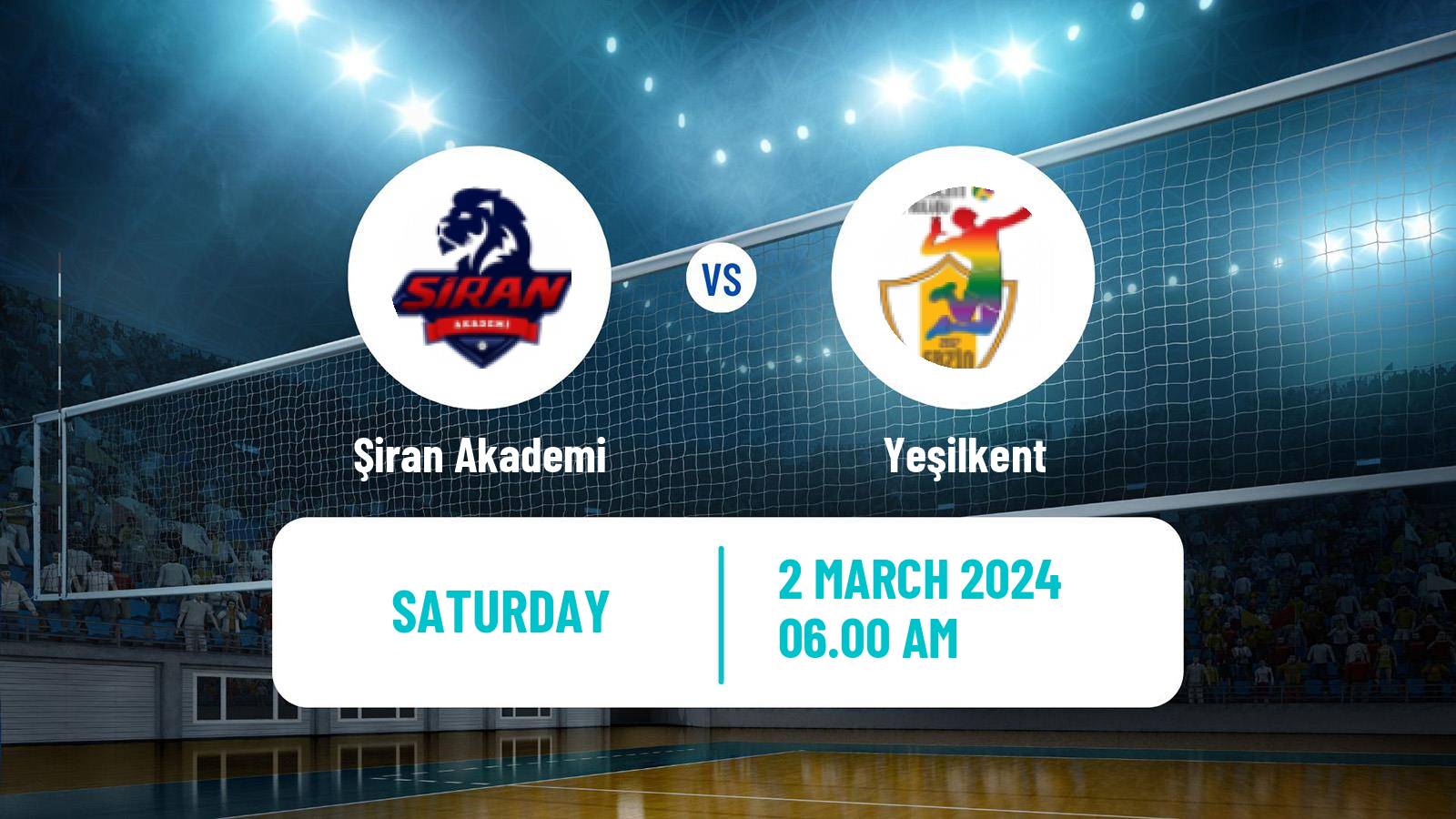 Volleyball Turkish 1 Ligi Volleyball Şiran Akademi - Yeşilkent