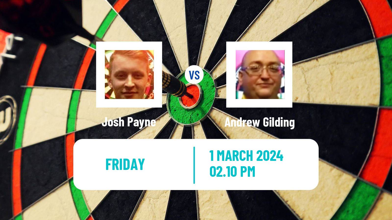 Darts Uk Open Josh Payne - Andrew Gilding