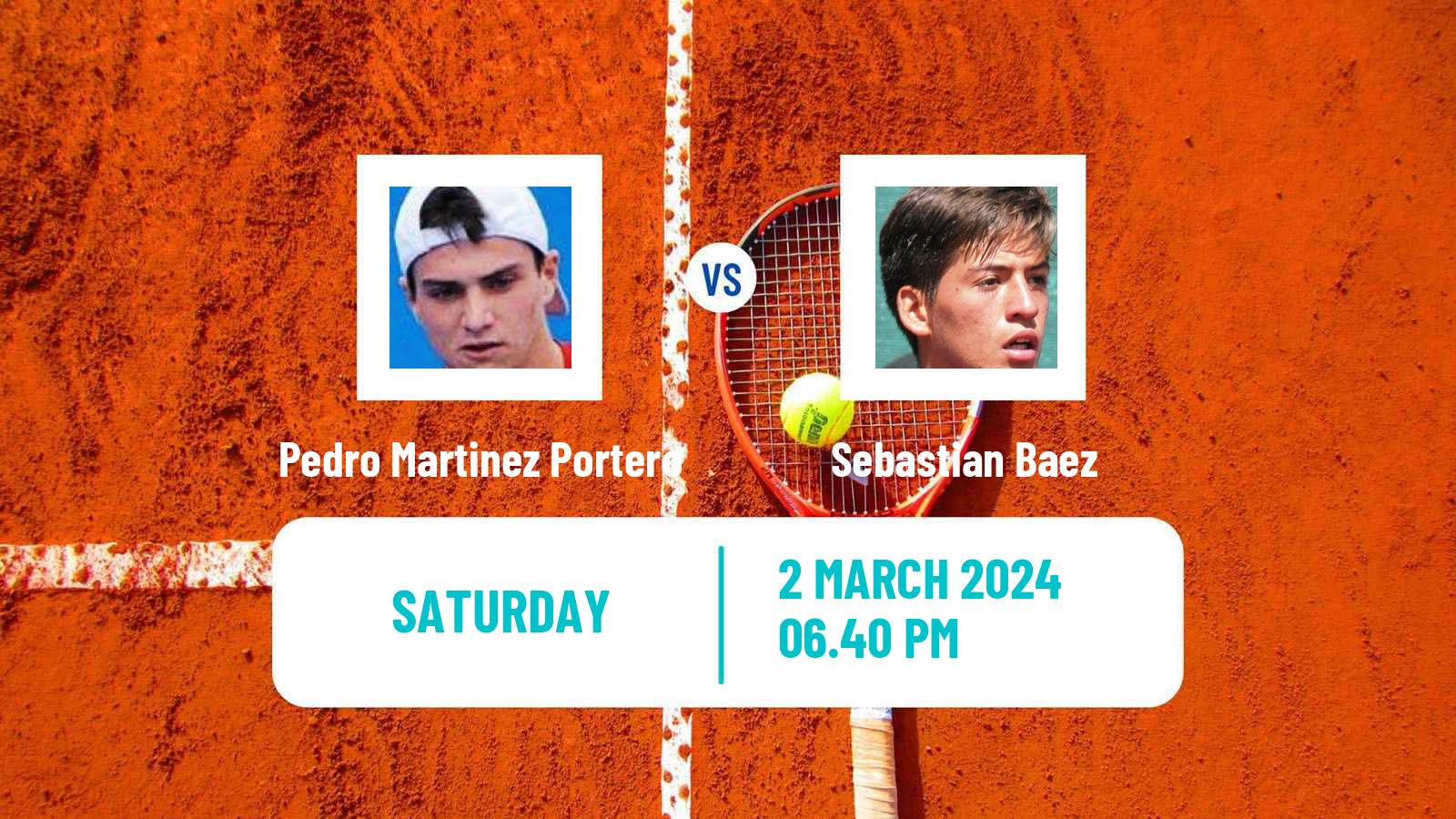 Tennis ATP Santiago Pedro Martinez Portero - Sebastian Baez