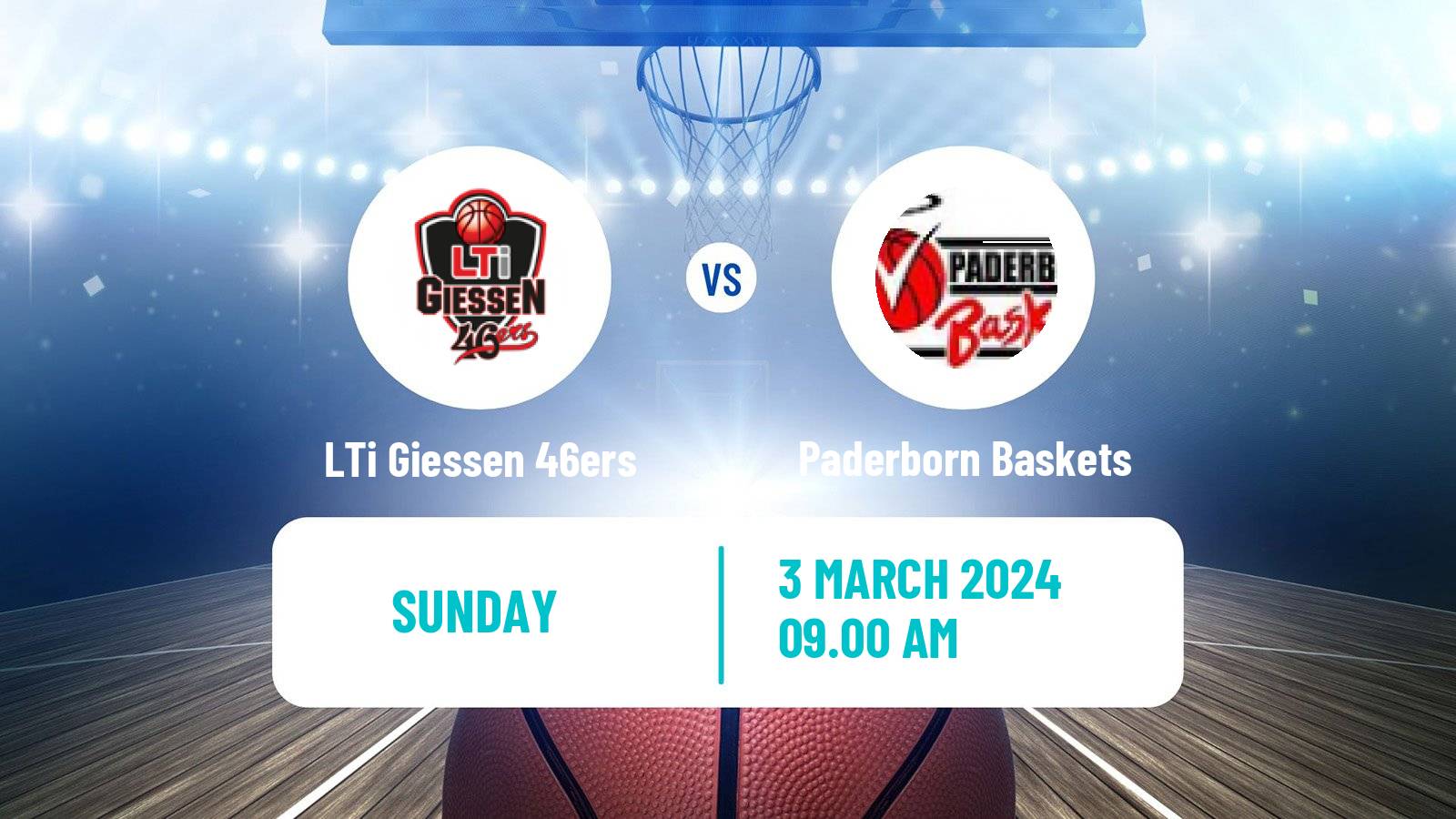 Basketball German Pro A Basketball LTi Giessen 46ers - Paderborn Baskets