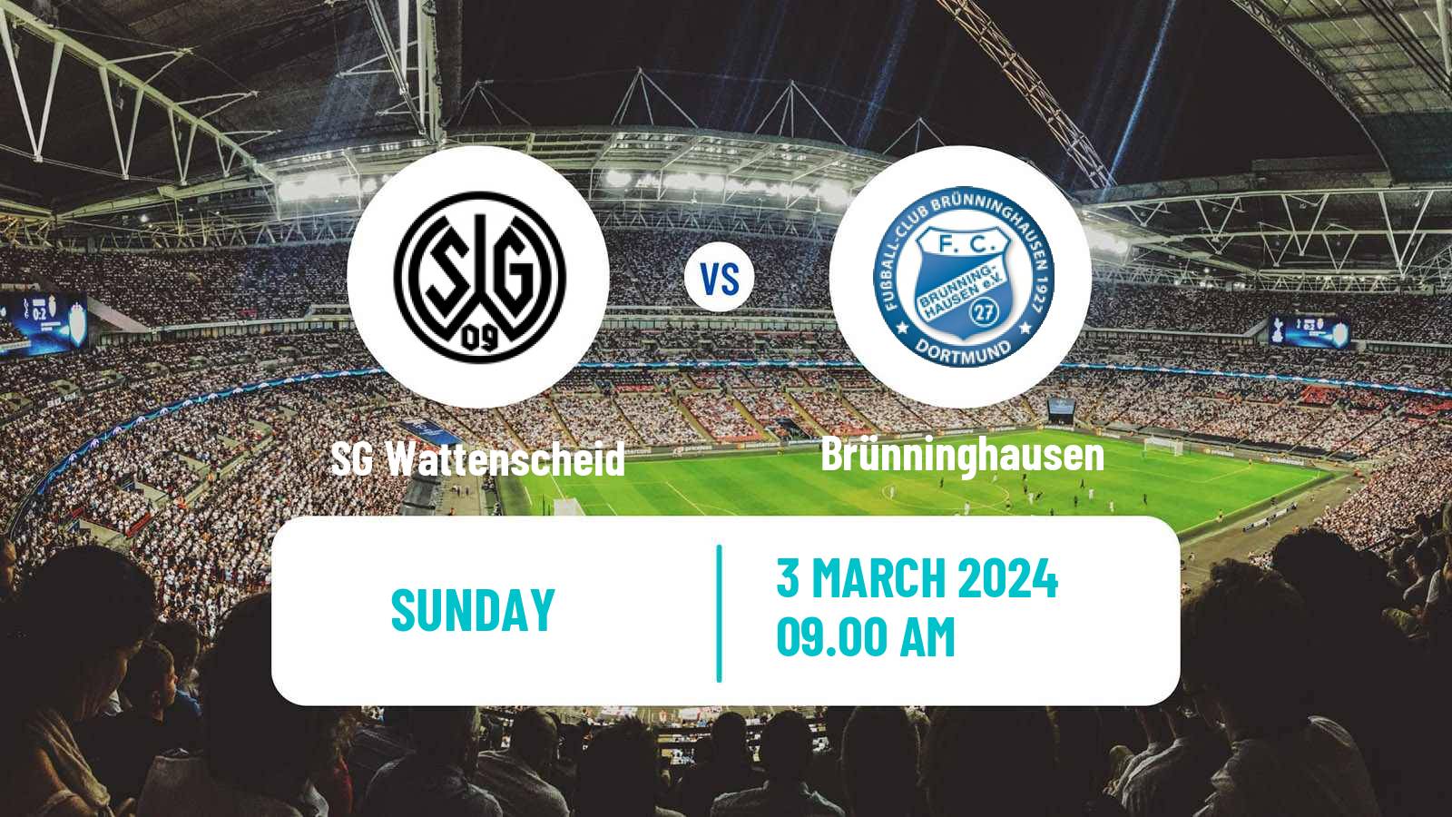 Soccer German Oberliga Westfalen SG Wattenscheid - Brünninghausen