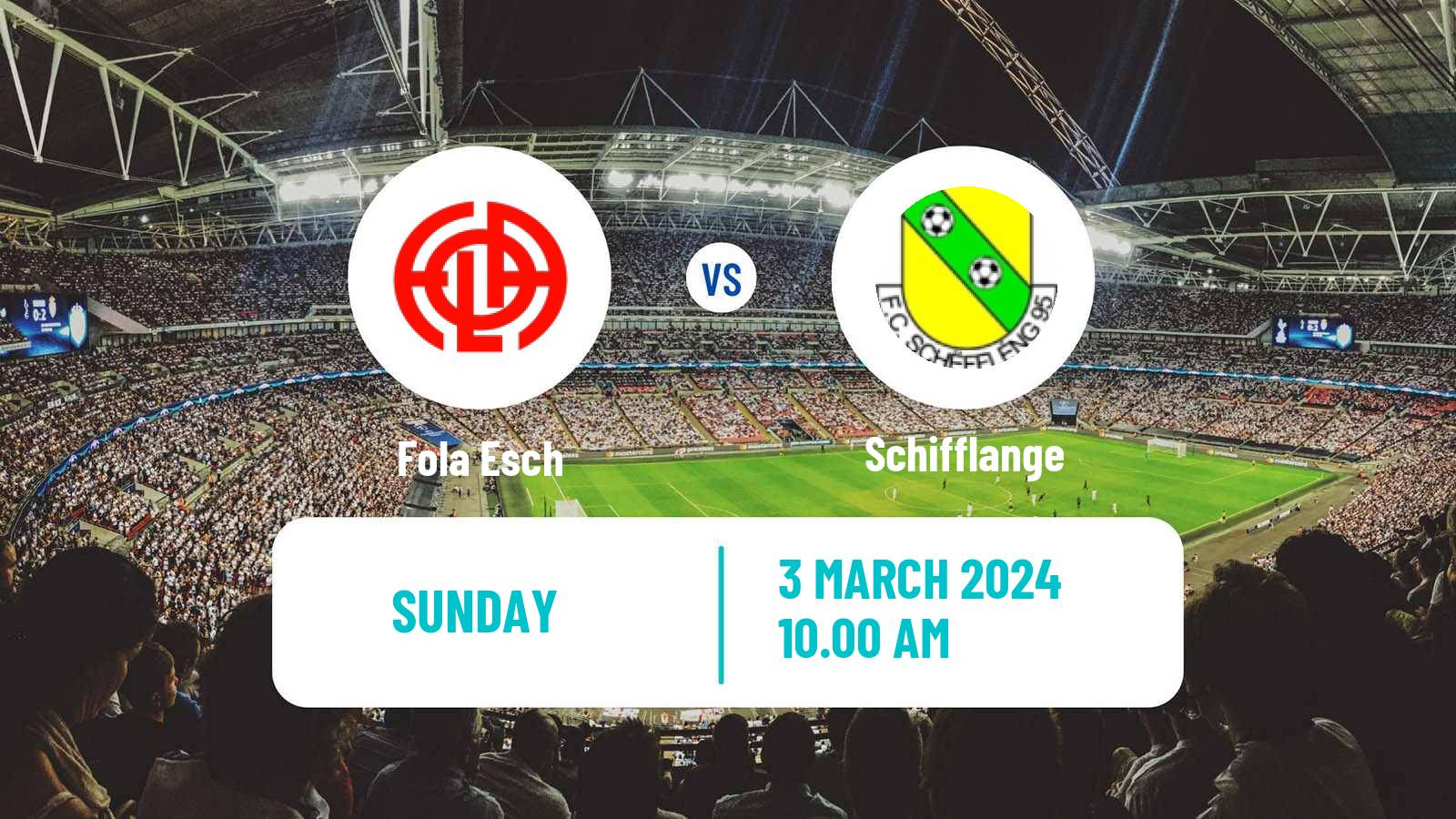 Soccer Luxembourg National Division Fola Esch - Schifflange