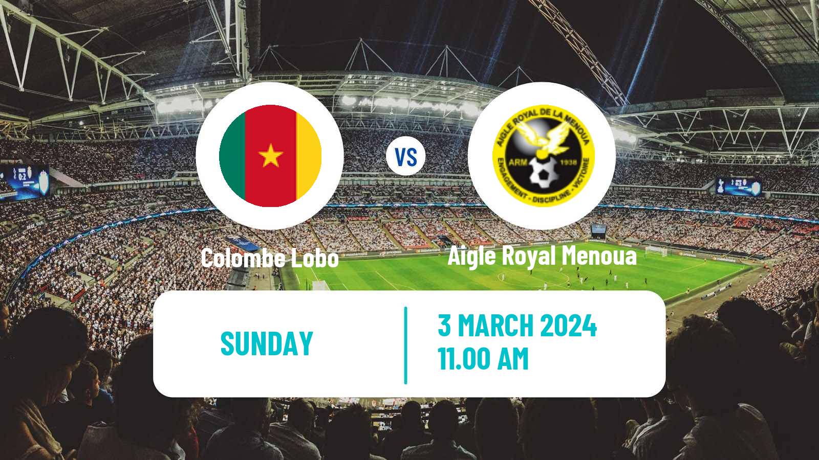 Soccer Cameroon Elite One Colombe Lobo - Aigle Royal Menoua