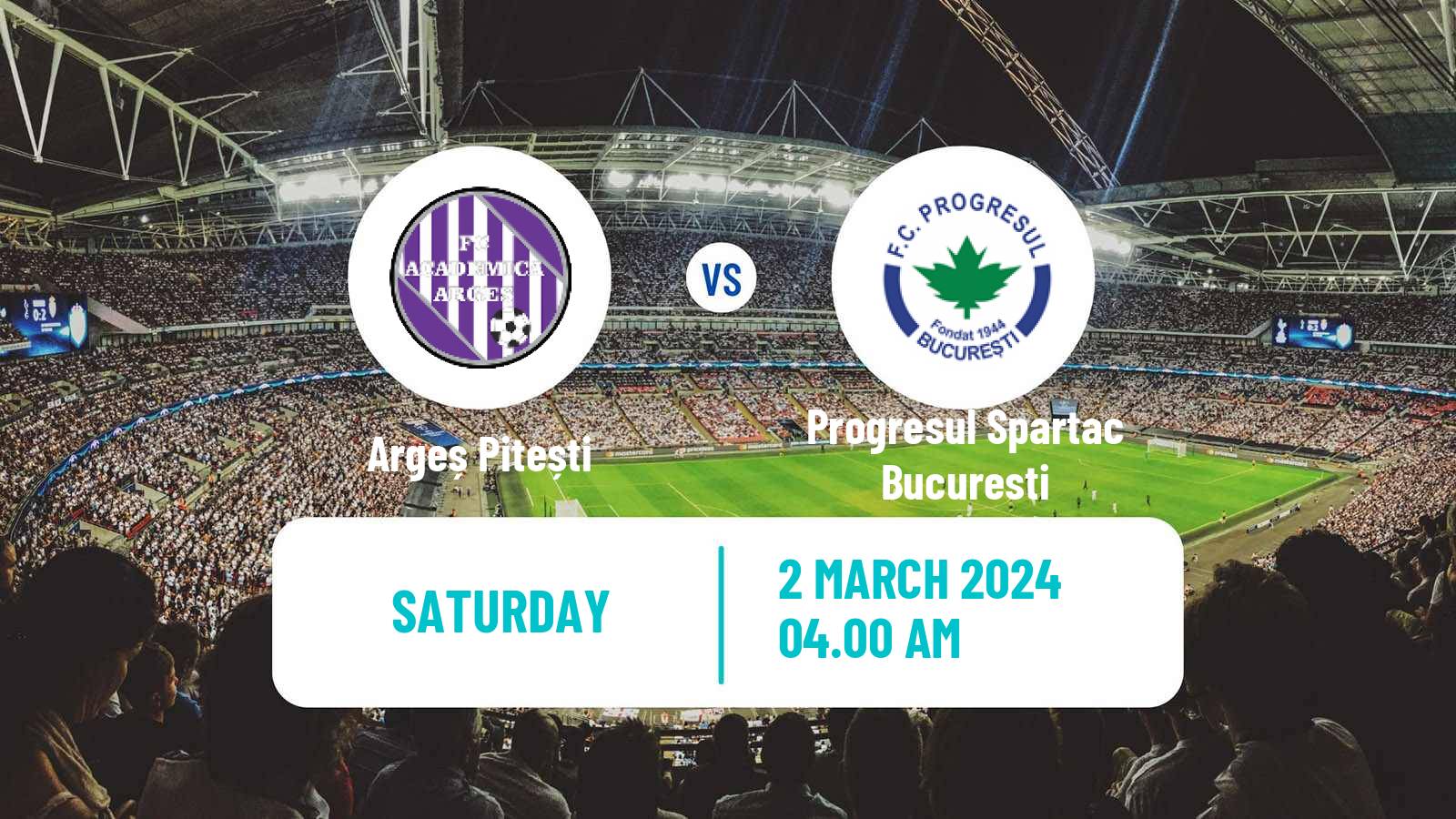 Soccer Romanian Division 2 Argeș Pitești - Progresul Spartac Bucuresti