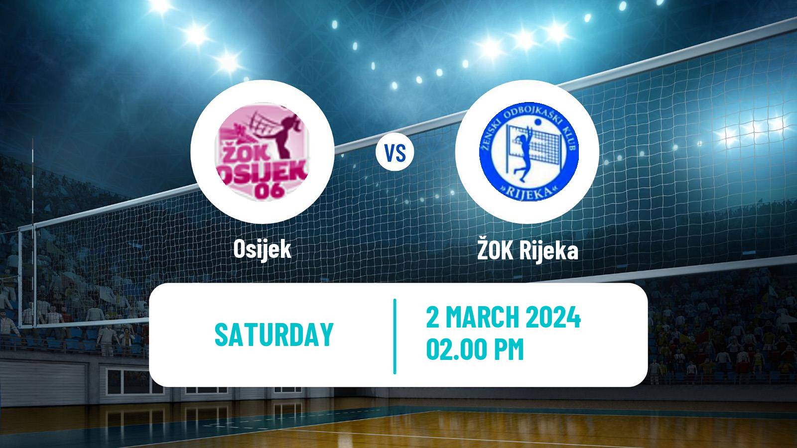 Volleyball Croatian Superliga Volleyball Women Osijek - Rijeka