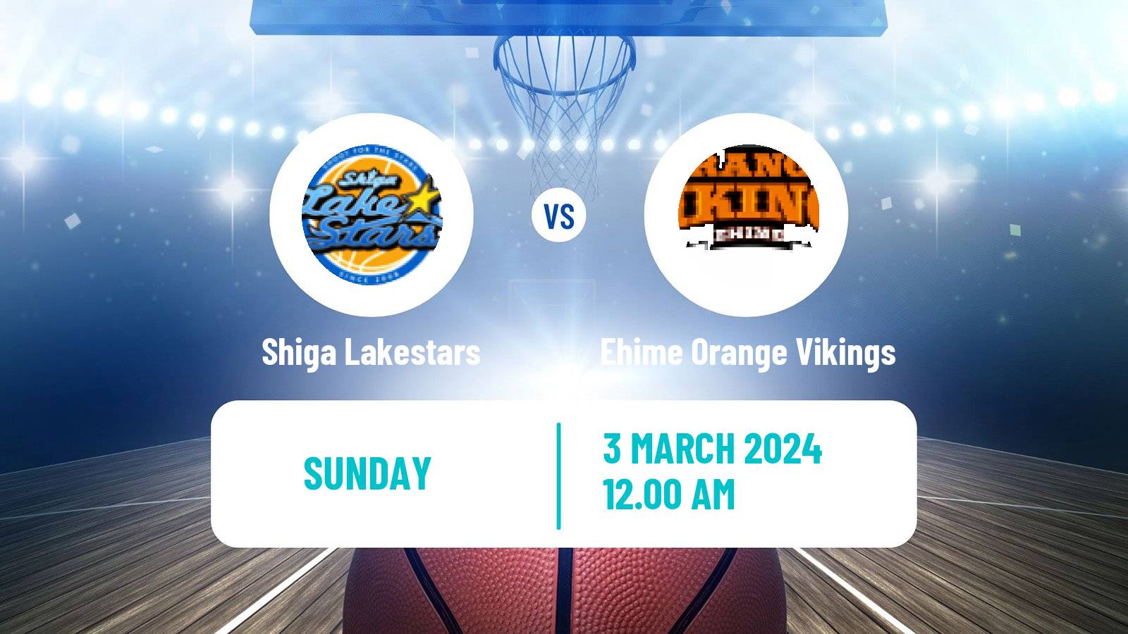 Basketball Japan B2 League Basketball Shiga Lakestars - Ehime Orange Vikings
