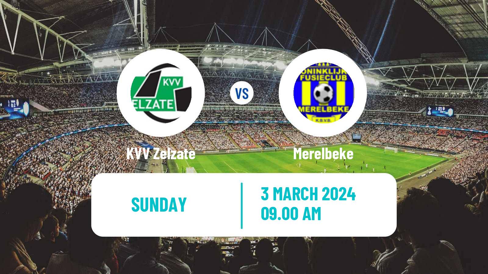 Soccer Belgian Second Amateur Division Group A Zelzate - Merelbeke