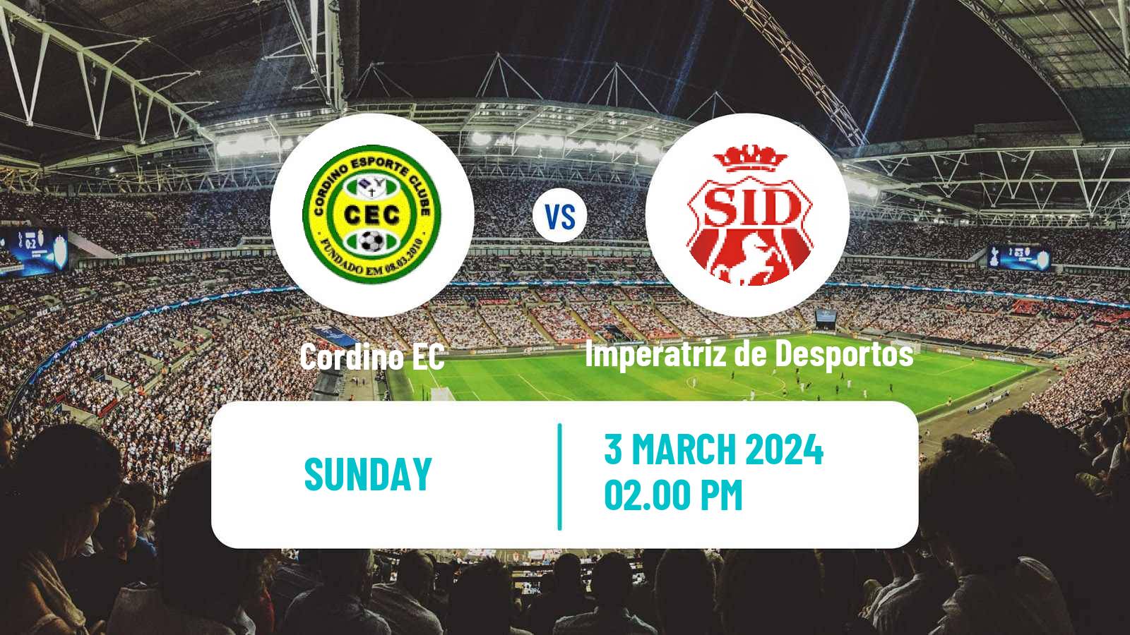 Soccer Brazilian Campeonato Maranhense Cordino - Imperatriz de Desportos