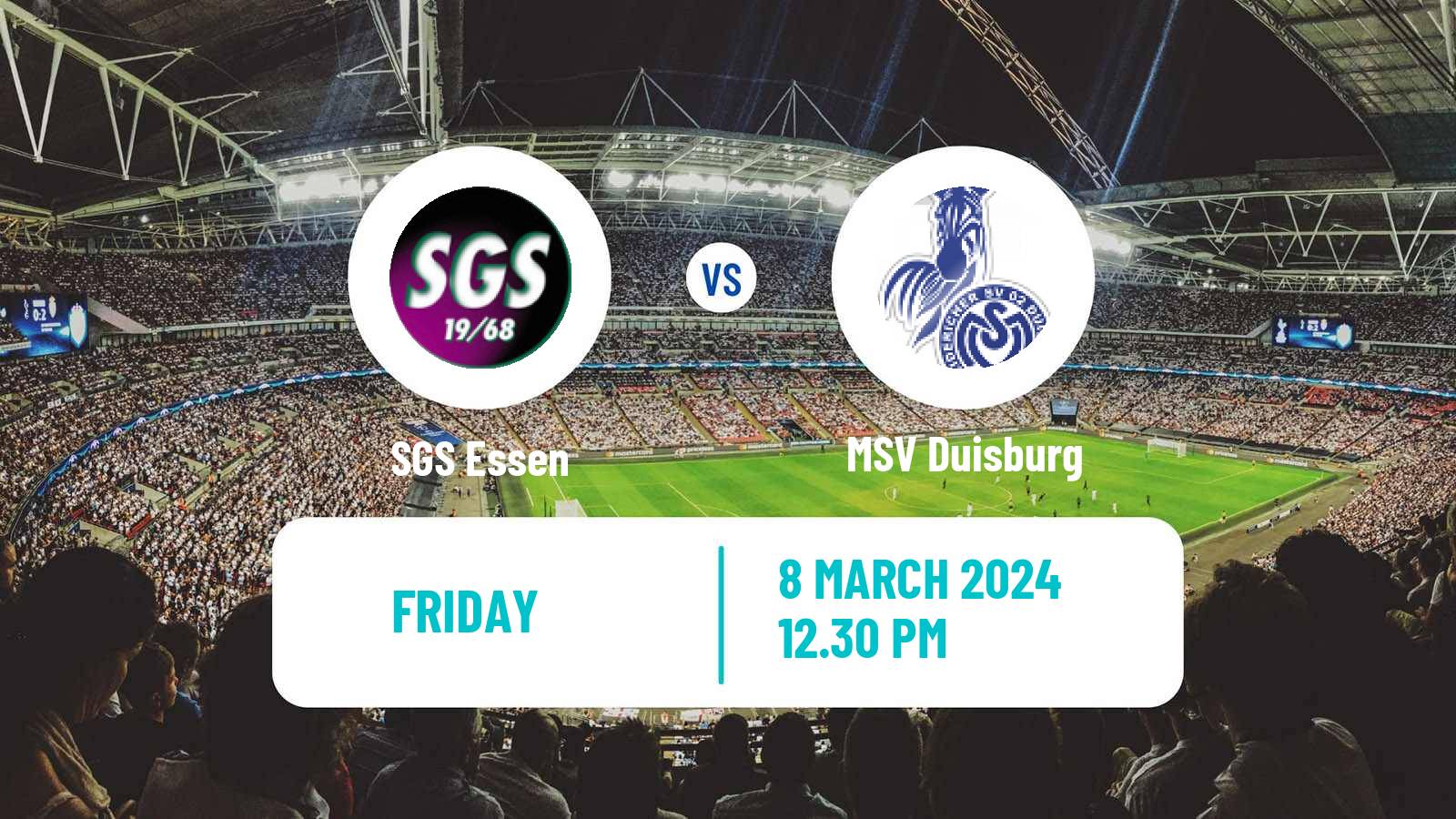 Football German Bundesliga Women SGS Essen - MSV Duisburg