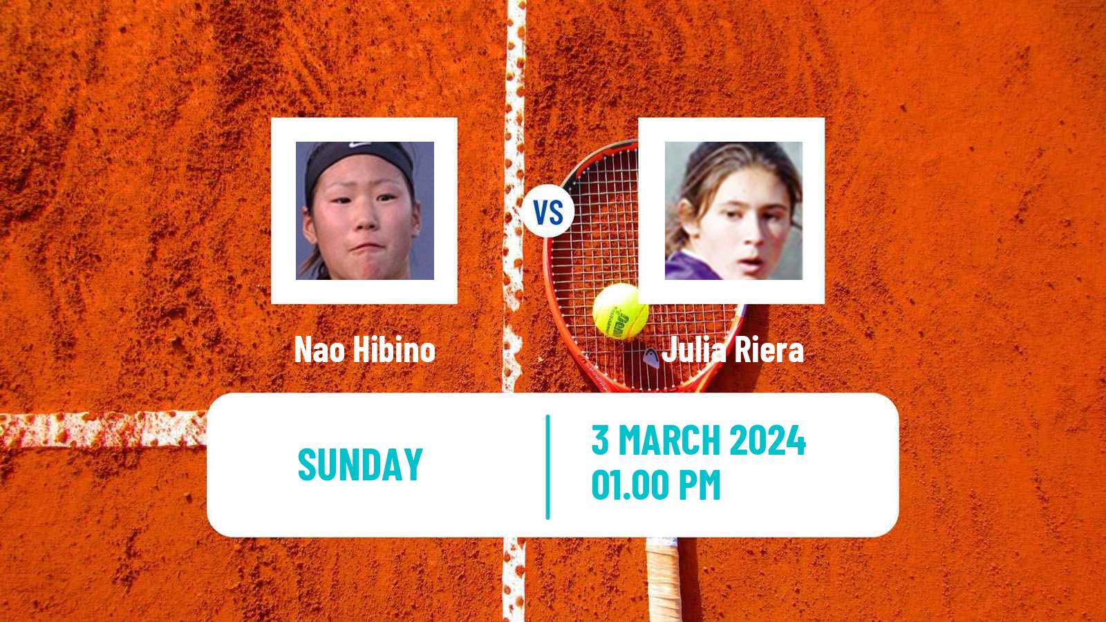 Tennis WTA Indian Wells Nao Hibino - Julia Riera