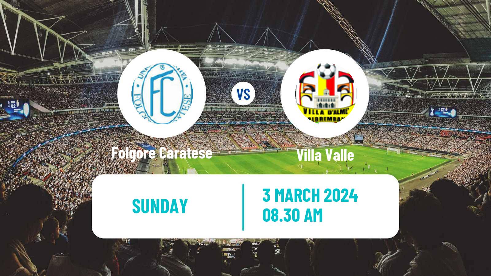 Soccer Italian Serie D - Group B Folgore Caratese - Villa Valle