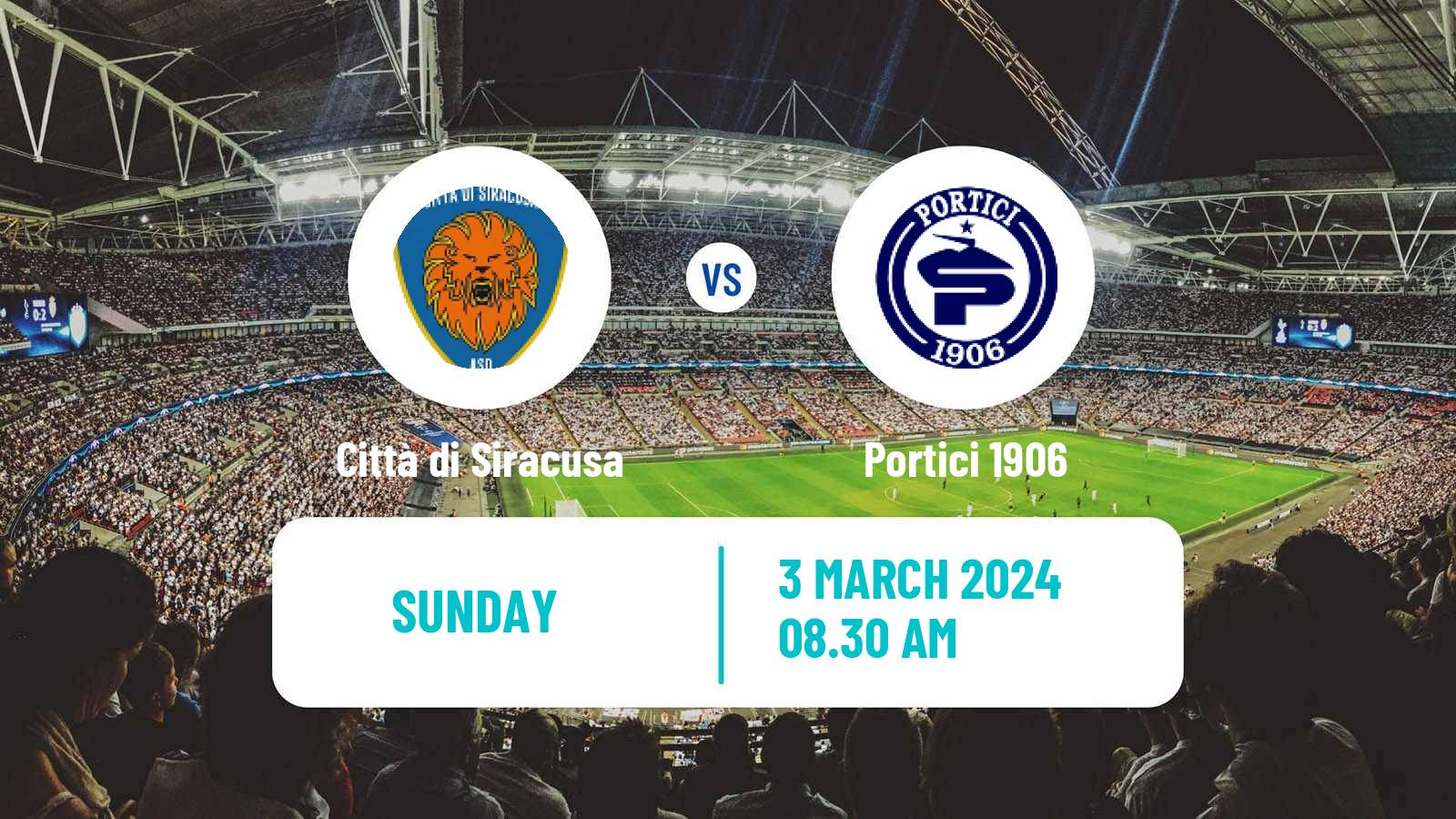 Soccer Italian Serie D - Group I Città di Siracusa - Portici
