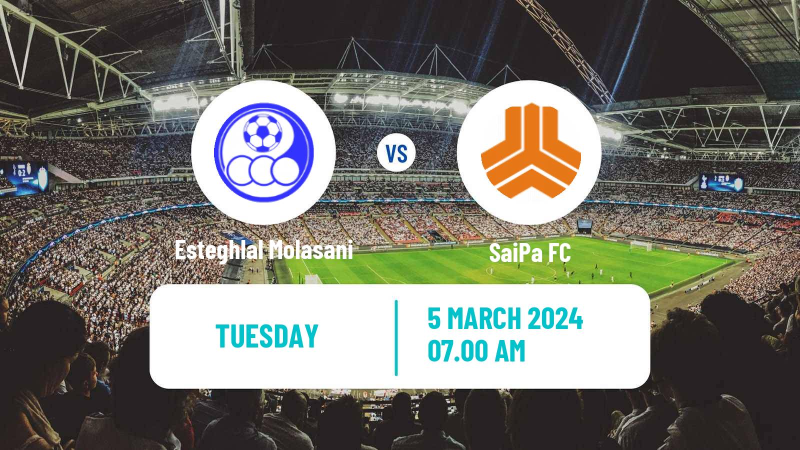 Soccer Iran Division 1 Esteghlal Molasani - SaiPa
