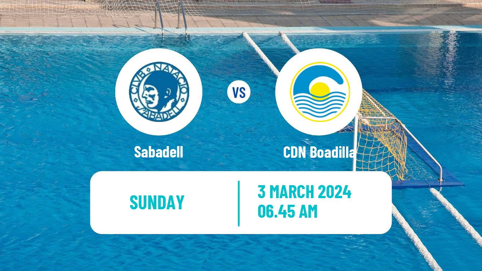 Water polo Spanish Liga Premaat Women Sabadell - Boadilla