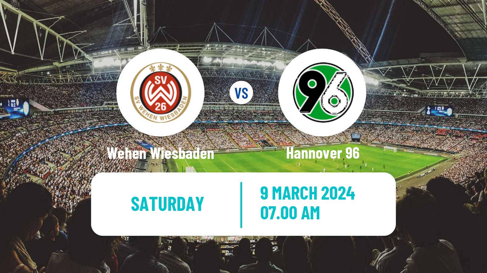 Soccer German 2 Bundesliga Wehen Wiesbaden - Hannover