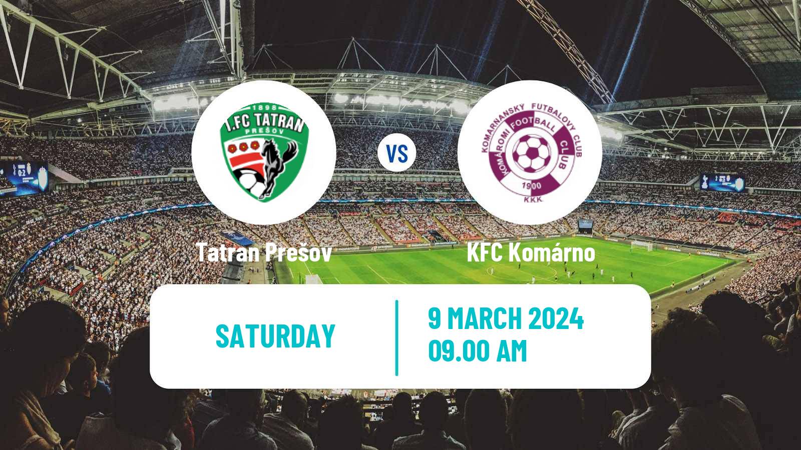 Soccer Slovak 2 Liga Tatran Prešov - Komárno