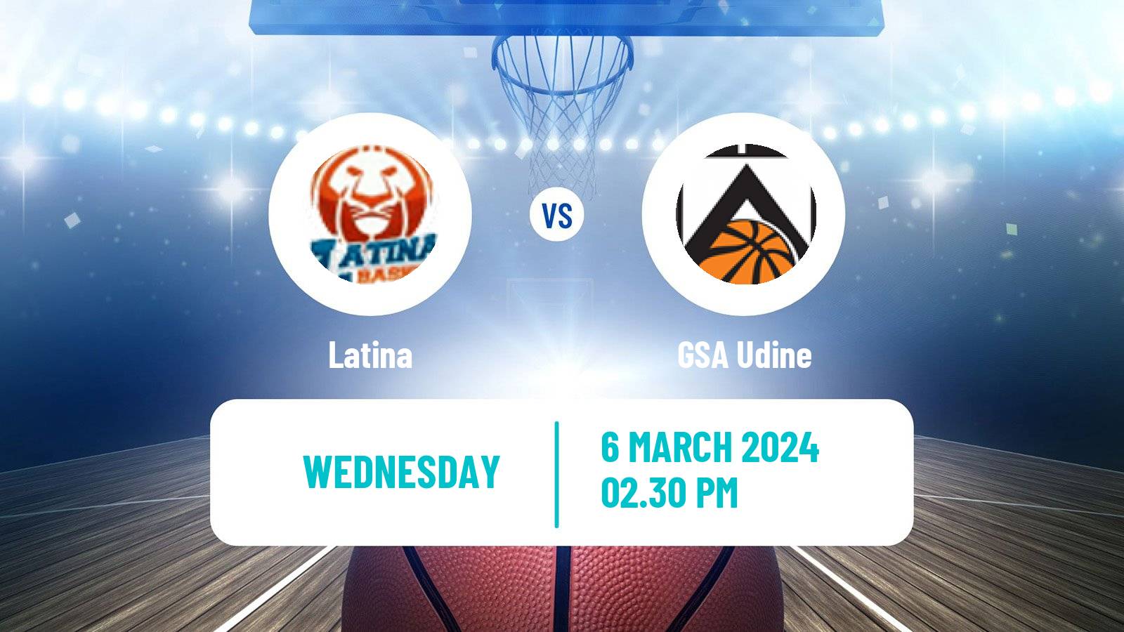 Basketball Italian Serie A2 Basketball Latina - Udine