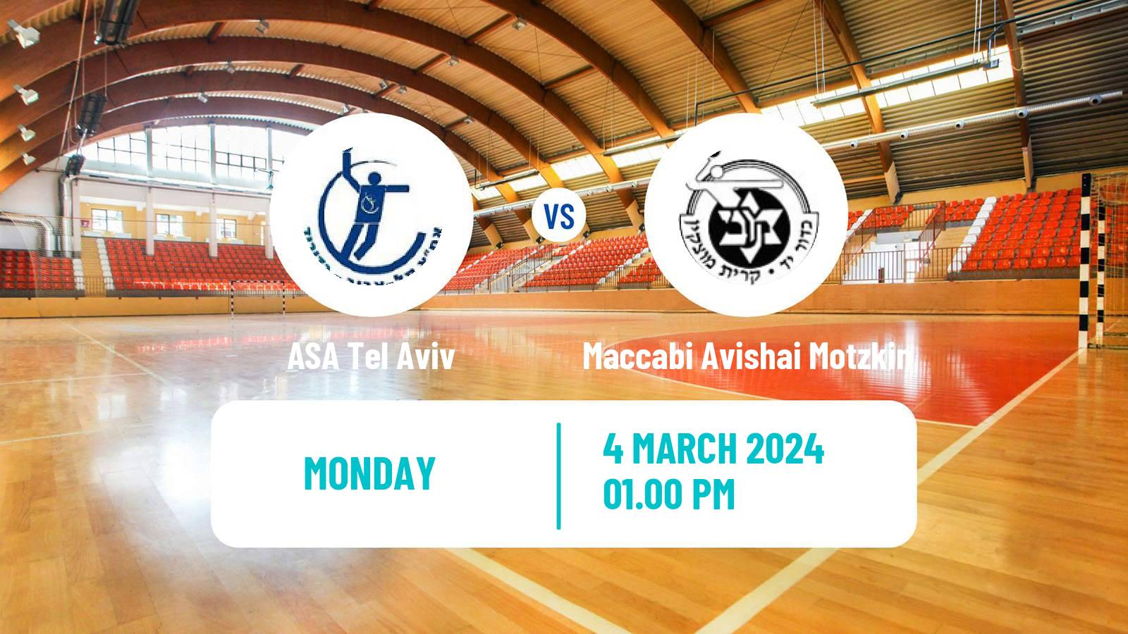 Handball Israeli Division 1 Handball ASA Tel Aviv - Maccabi Avishai Motzkin