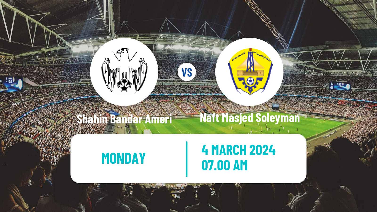 Soccer Iran Division 1 Shahin Bandar Ameri - Naft Masjed Soleyman