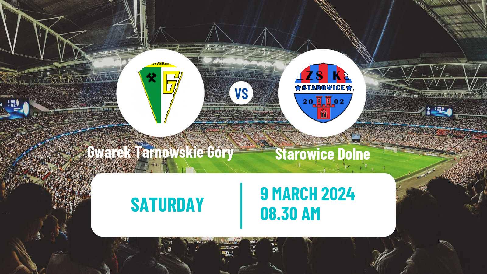 Soccer Polish Division 3 - Group III Gwarek Tarnowskie Góry - Starowice Dolne