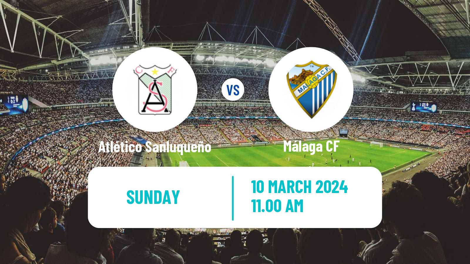 Soccer Spanish Primera RFEF Group 2 Atlético Sanluqueño - Málaga
