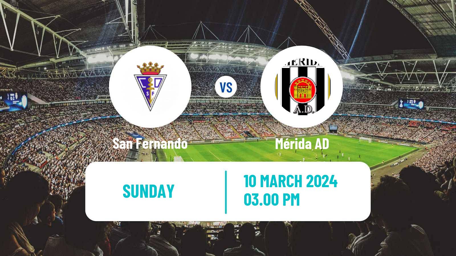 Soccer Spanish Primera RFEF Group 2 San Fernando - Mérida AD