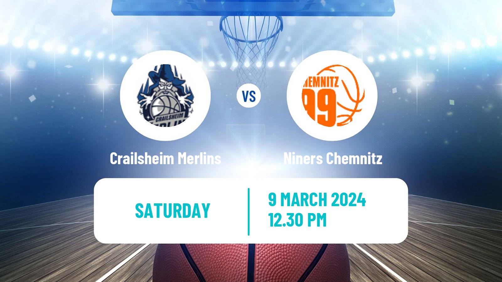 Basketball German BBL Crailsheim Merlins - Niners Chemnitz