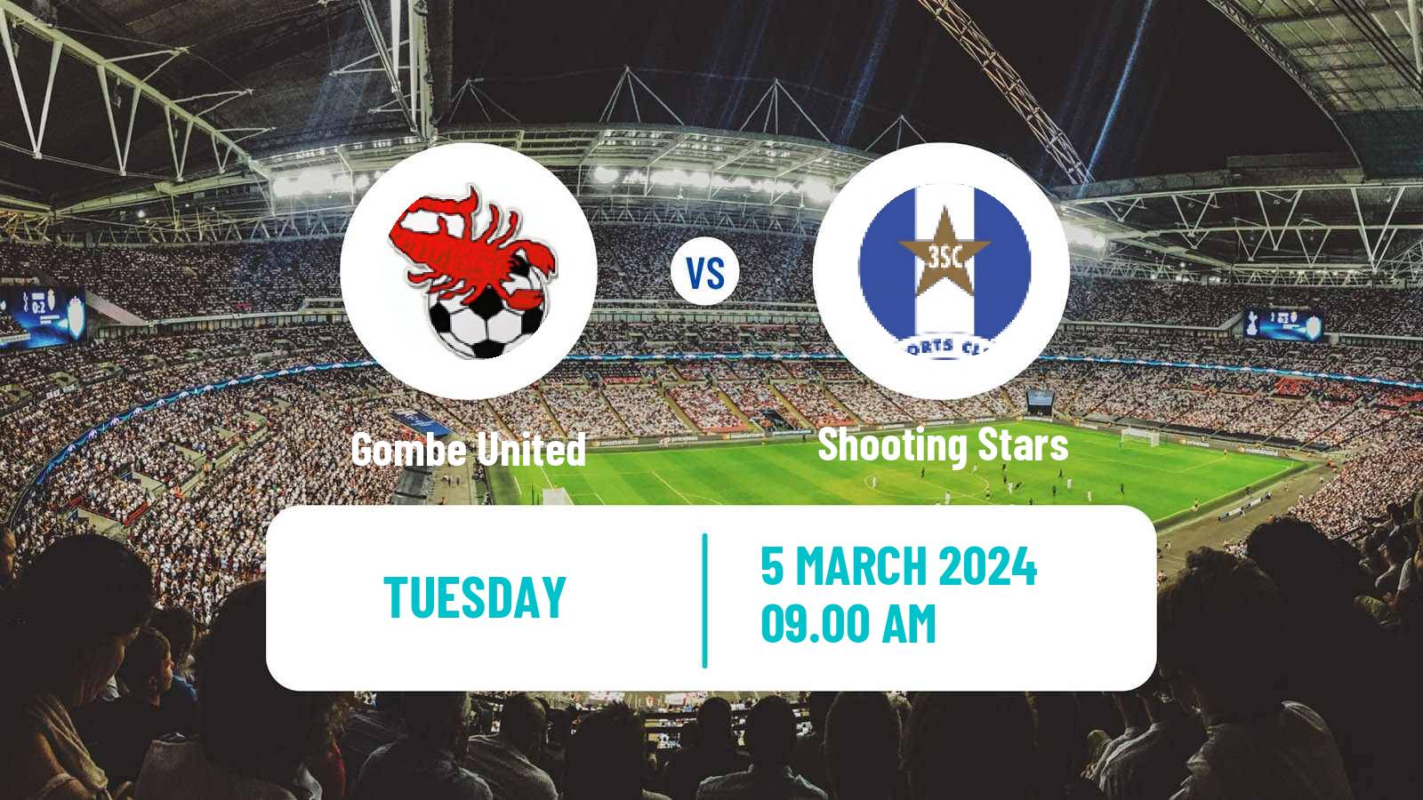 Soccer Nigerian Premier League Gombe United - Shooting Stars