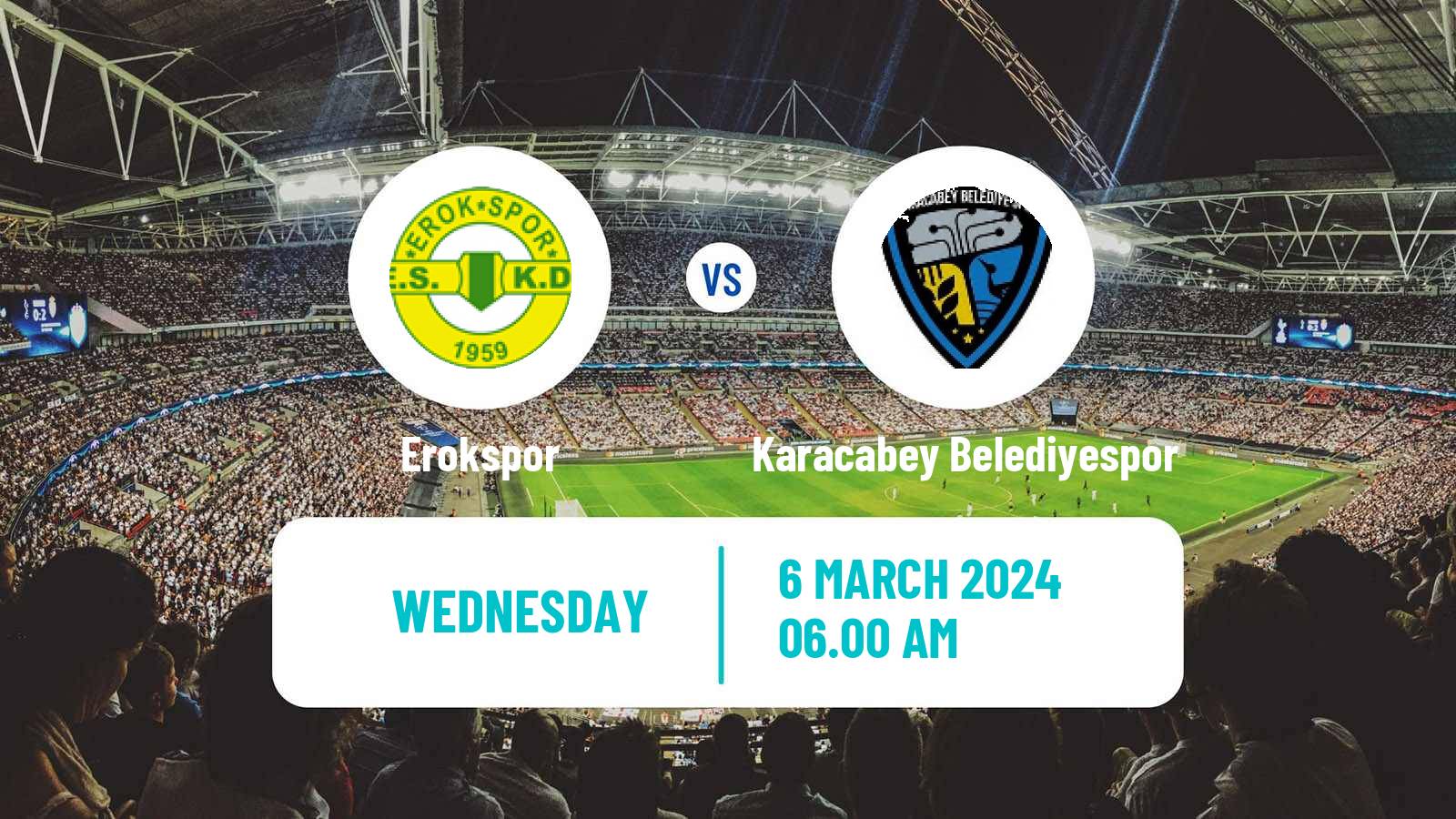 Soccer Turkish Second League White Group Erokspor - Karacabey Belediyespor
