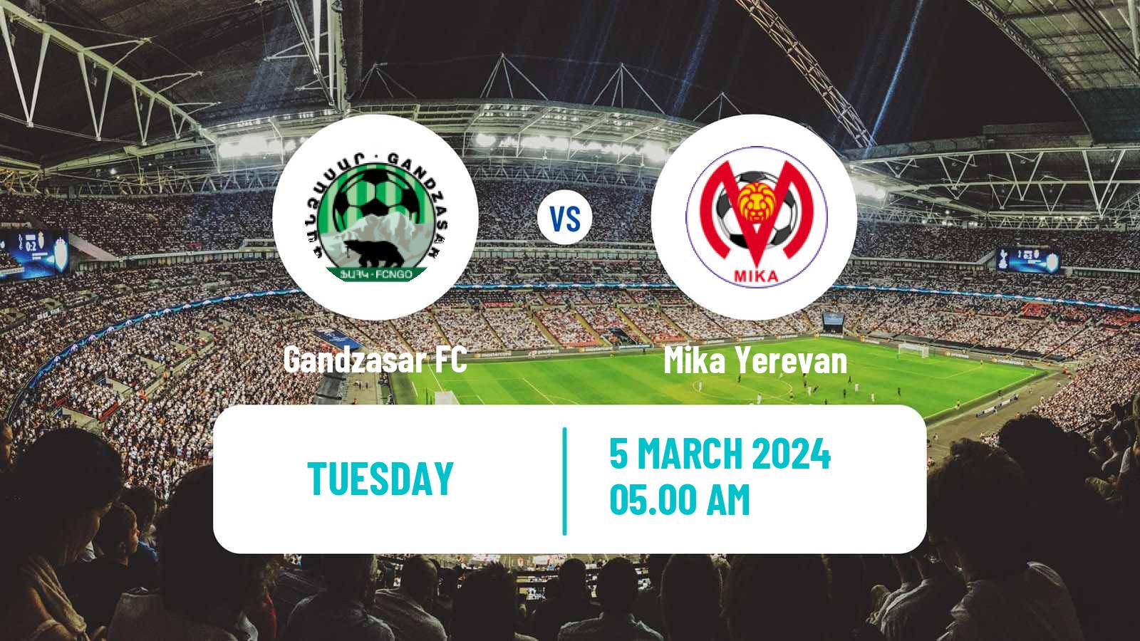 Soccer Armenian First League Gandzasar - Mika Yerevan