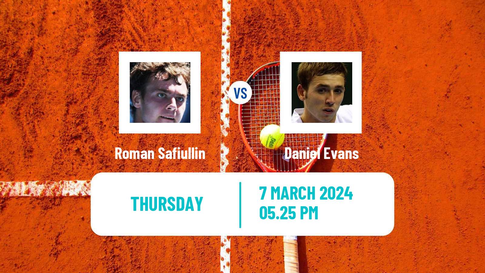 Tennis ATP Indian Wells Roman Safiullin - Daniel Evans