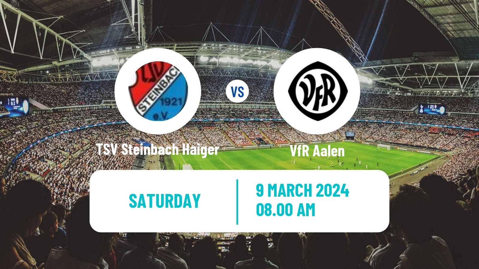 Soccer German Regionalliga Sudwest TSV Steinbach Haiger - VfR Aalen