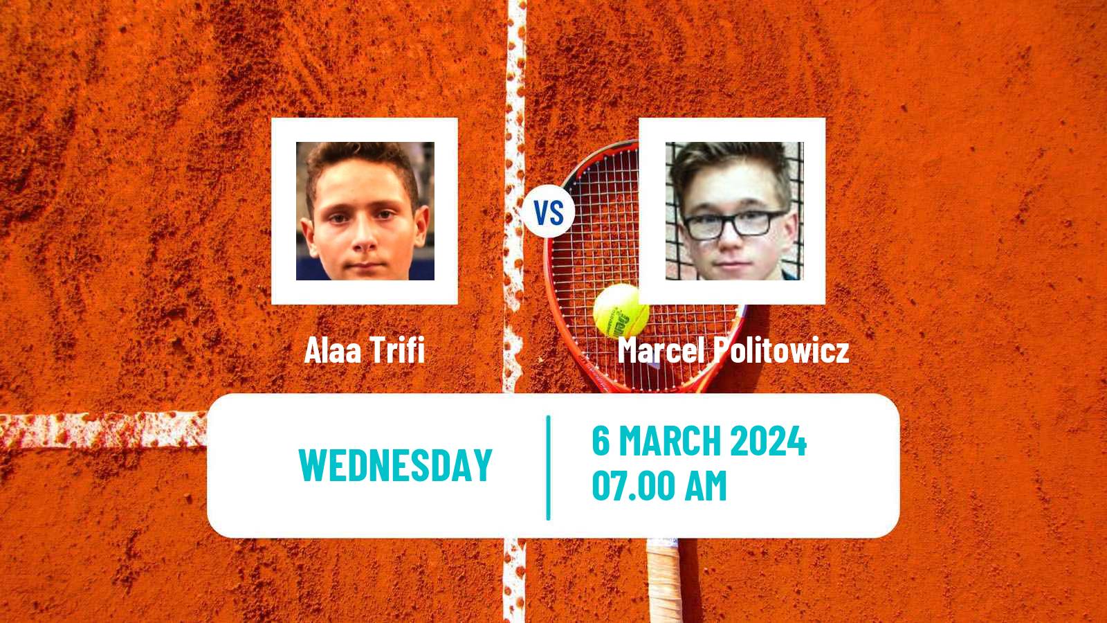 Tennis ITF M15 Monastir 10 Men Alaa Trifi - Marcel Politowicz