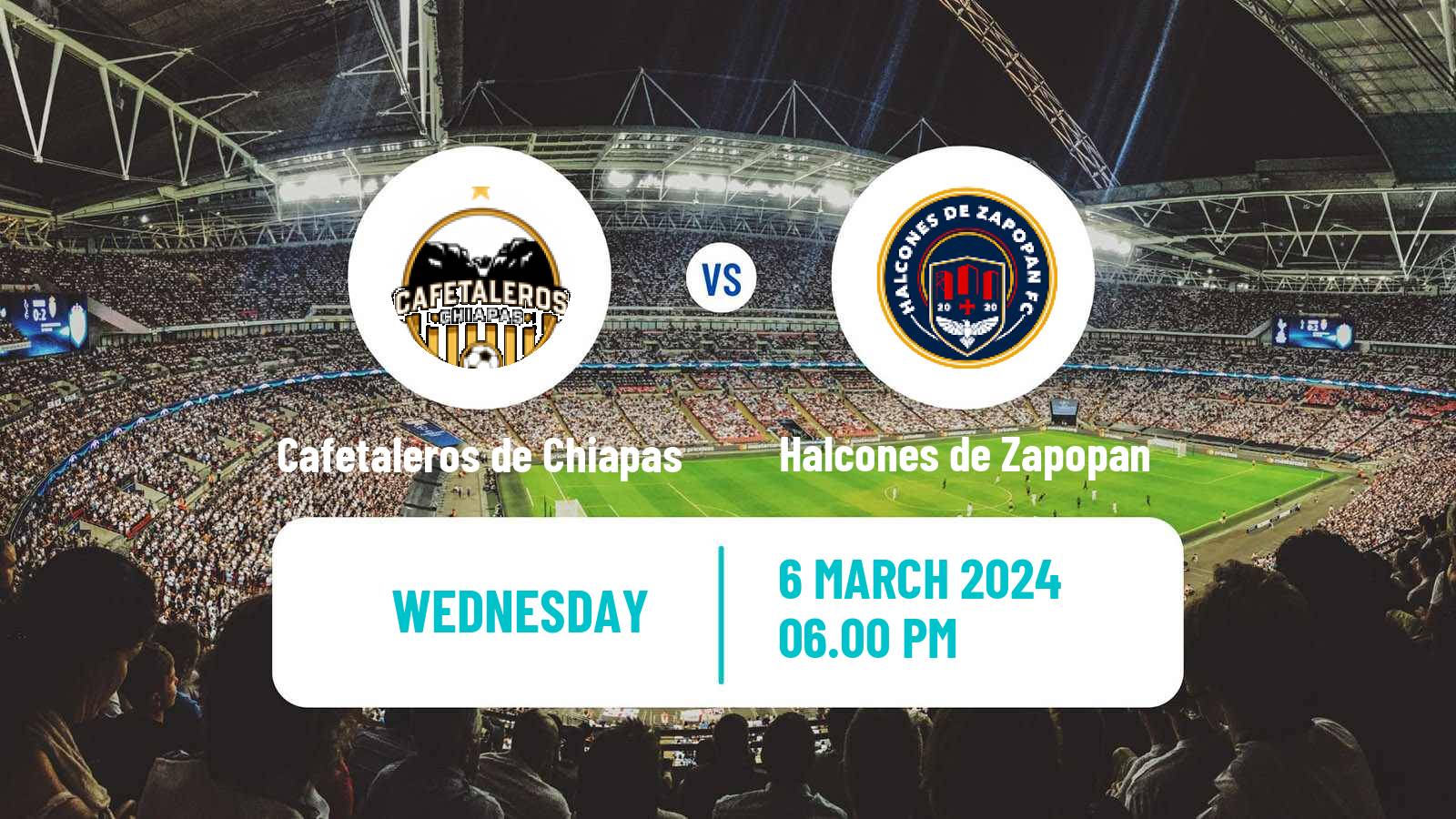 Soccer Mexican Liga Premier Serie A Cafetaleros de Chiapas - Halcones