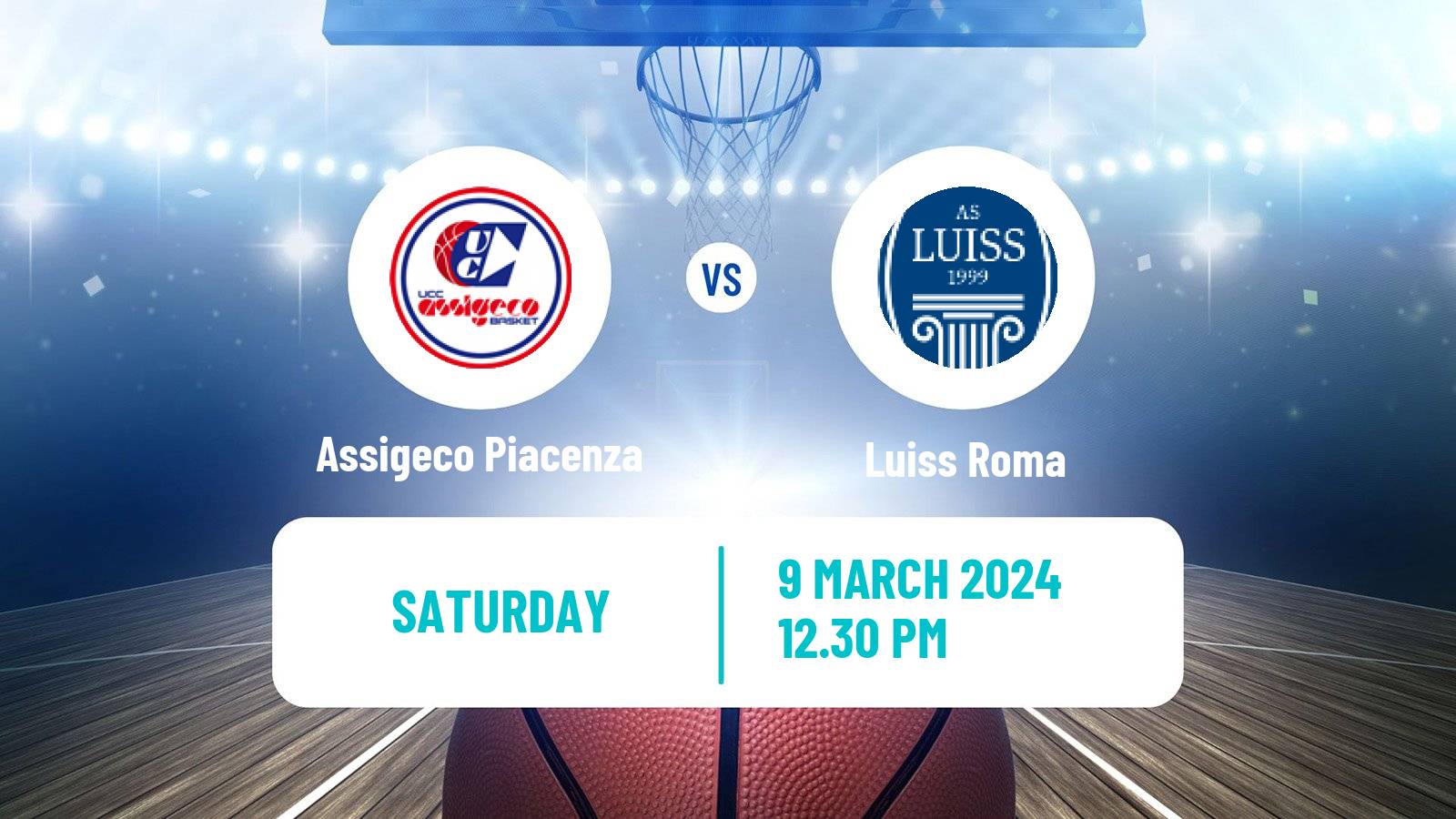 Basketball Italian Serie A2 Basketball Assigeco Piacenza - Luiss Roma