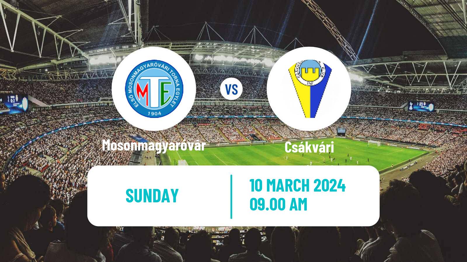 Soccer Hungarian NB II Mosonmagyaróvár - Csákvári