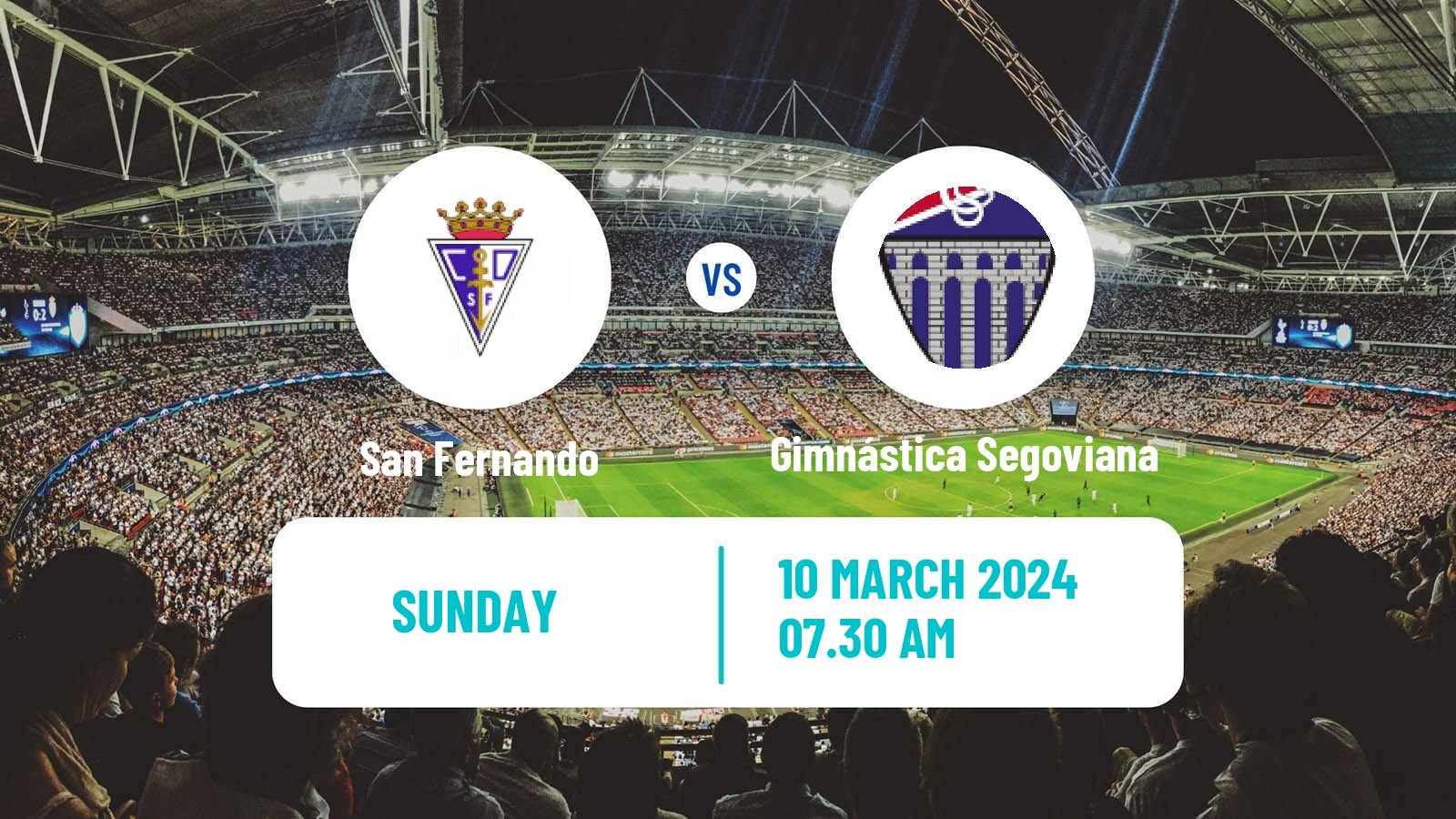 Soccer Spanish Segunda RFEF - Group 5 San Fernando - Gimnástica Segoviana