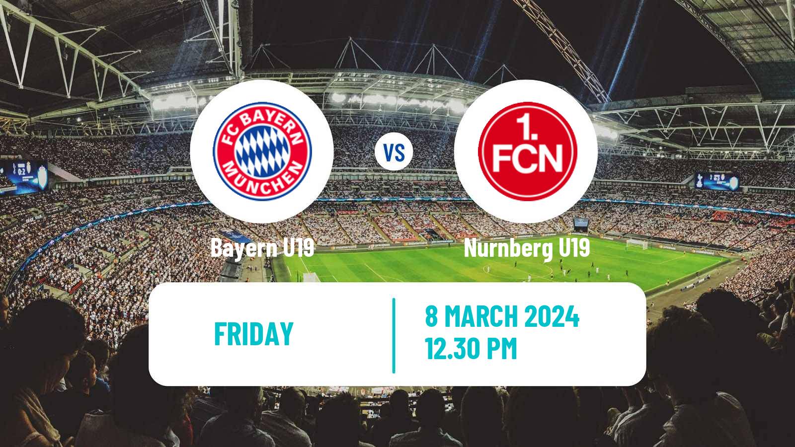 Soccer German Junioren Bundesliga South Bayern U19 - Nurnberg U19