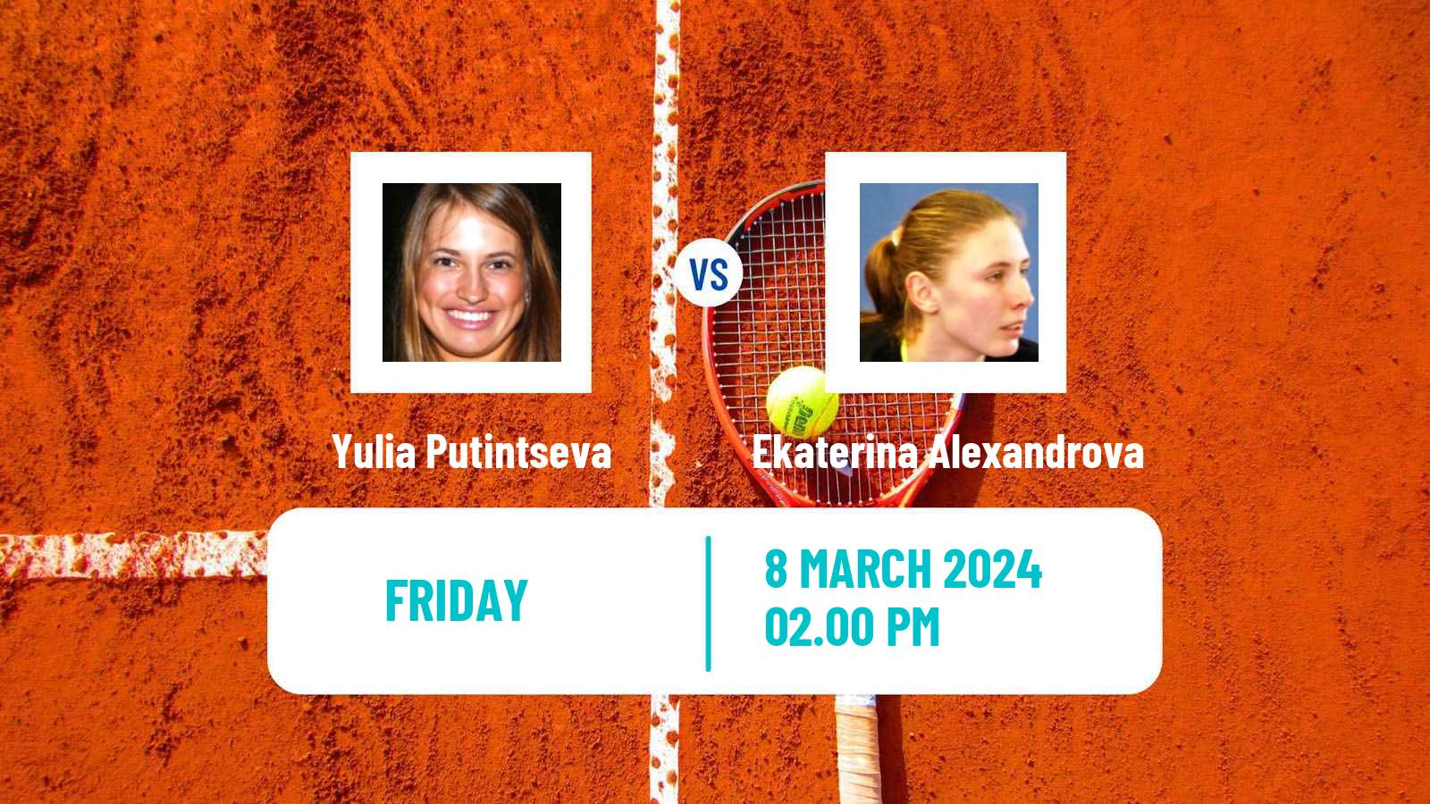 Tennis WTA Indian Wells Yulia Putintseva - Ekaterina Alexandrova